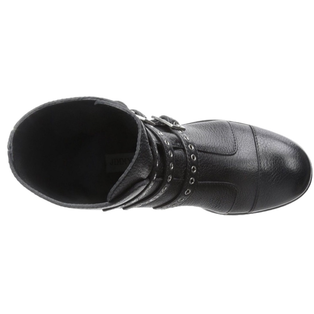 Jimmy Choo Triple Buckle Leather Black Boot - Picture 5 of 7